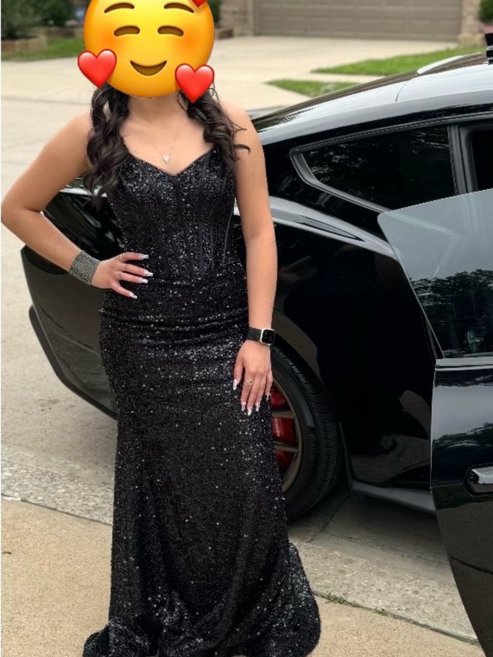 Black Sequin Evening Gown - Elegant Women's Formal Dress
